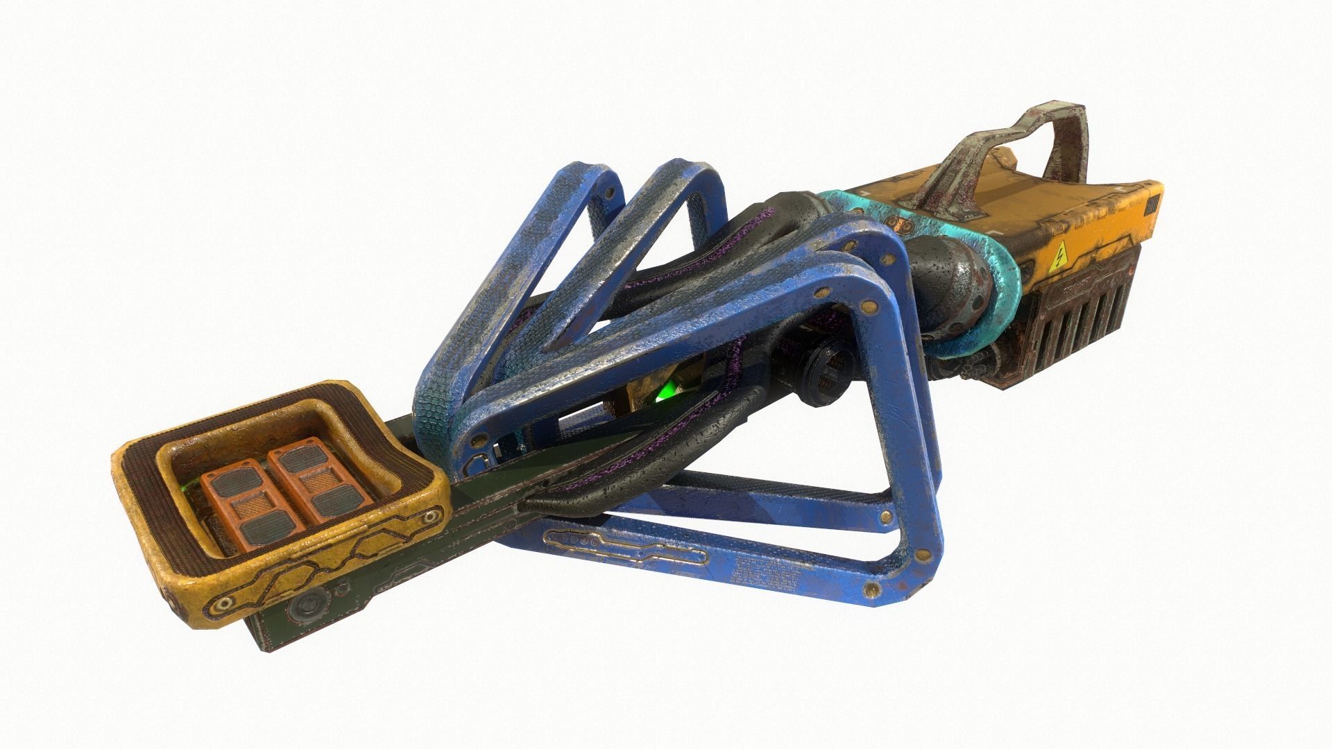 Sci Fi Gun 3 Low-poly 3D model_2