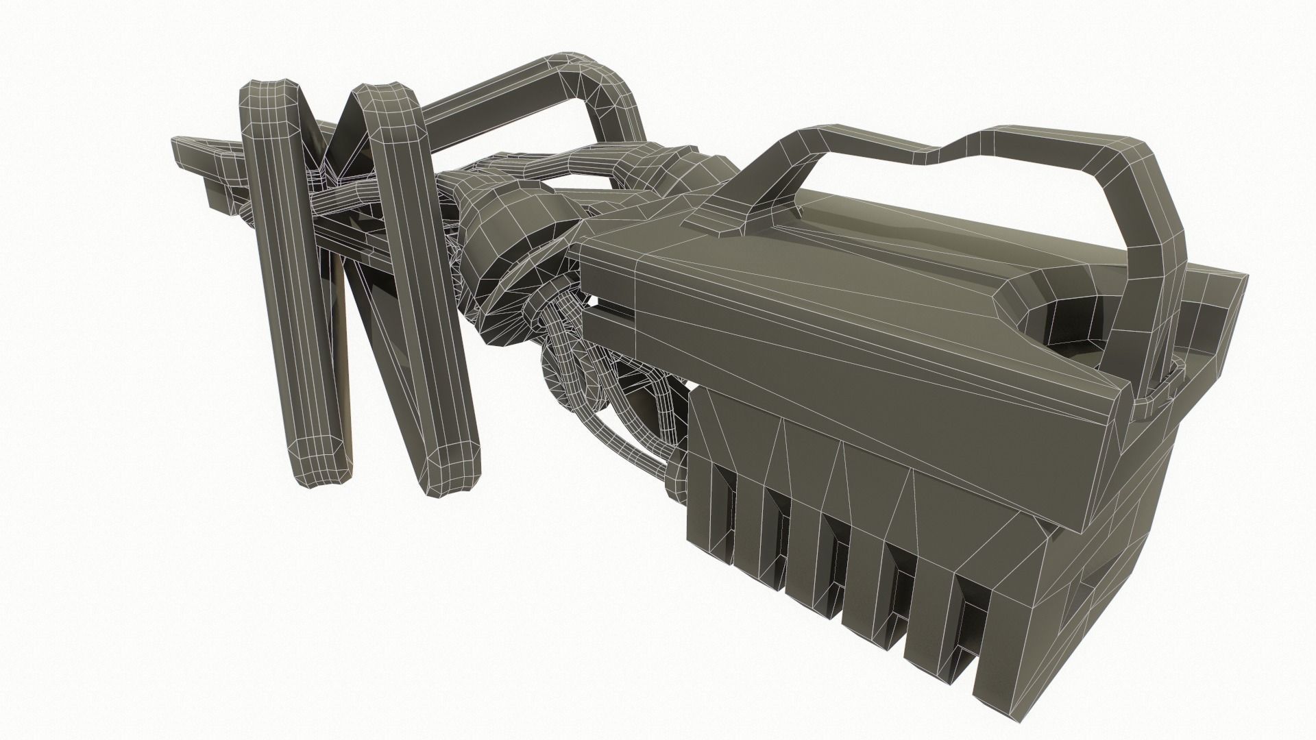 Sci Fi Gun 3 Low-poly 3D model_12