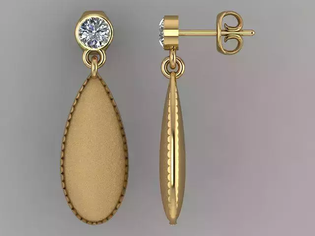 DROPS earring 3D print model