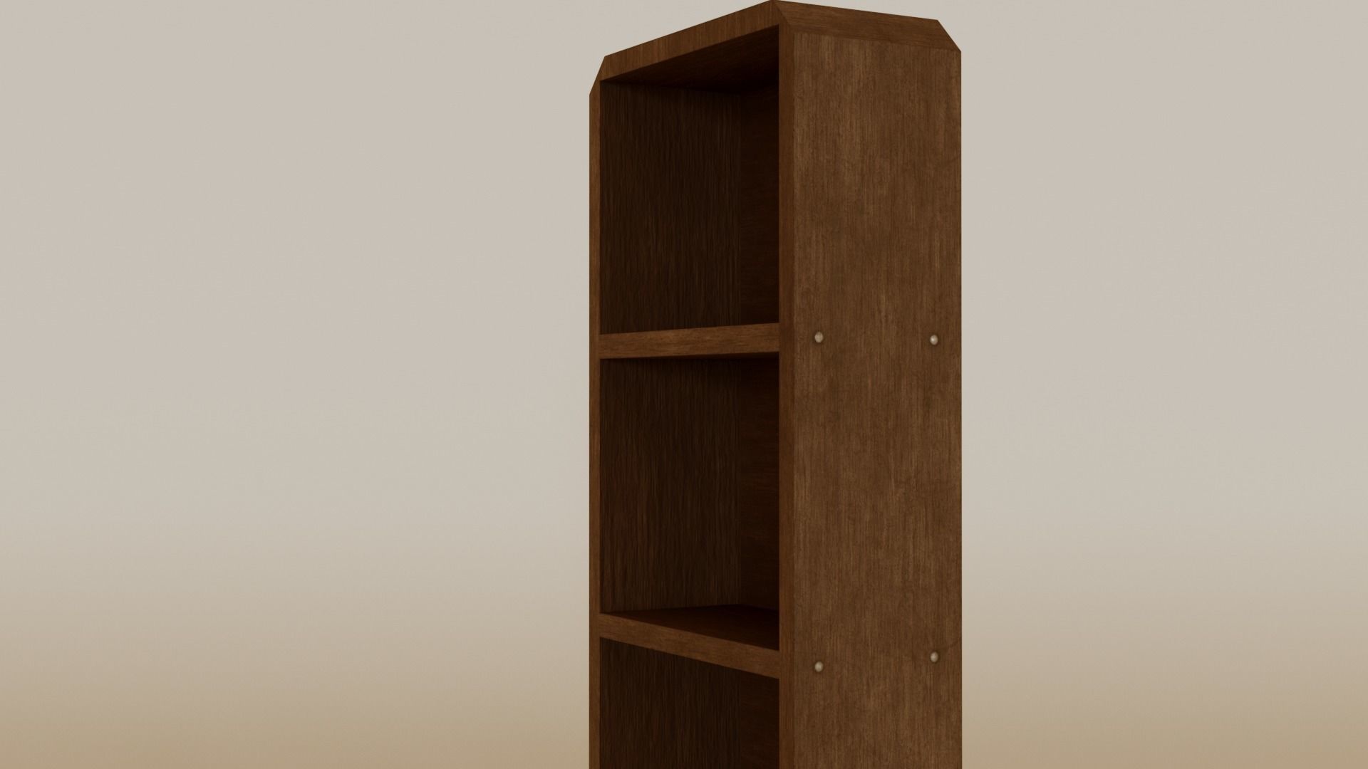 Bookcase with four shelves Free low-poly 3D model_2