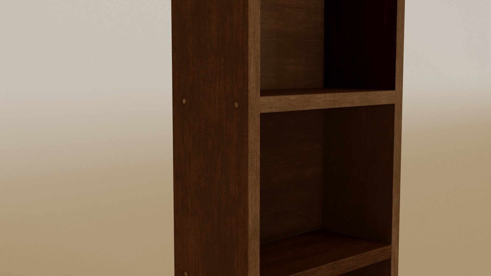 Bookcase with four shelves Free low-poly 3D model_4