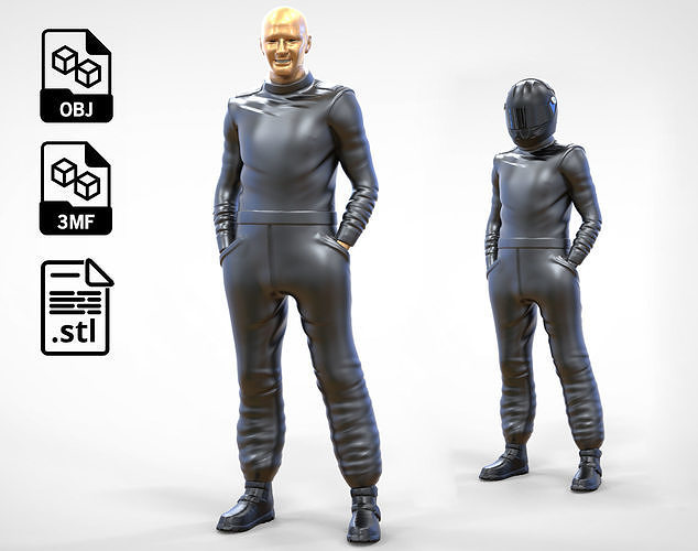 N4 Race Driver 1 64 Miniature standing 3D print model