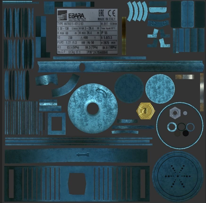 Centrifugal Pump Low-poly 3D model_18