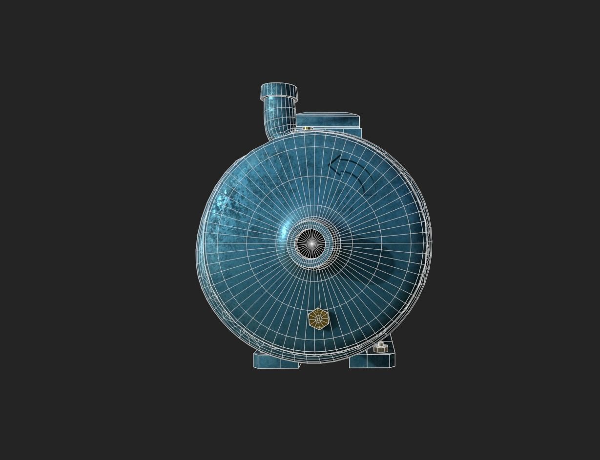 Centrifugal Pump Low-poly 3D model_13