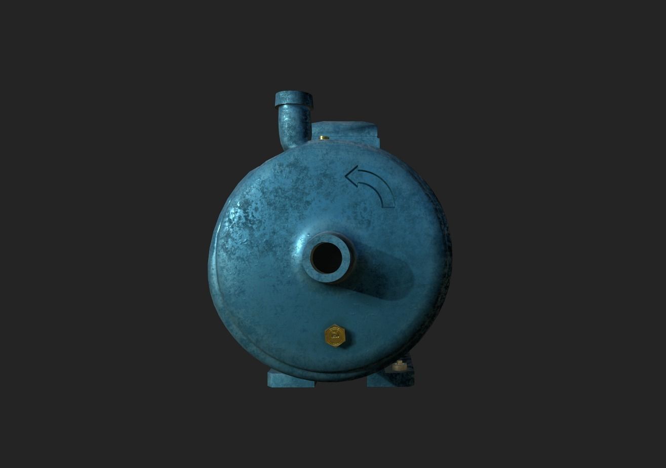 Centrifugal Pump Low-poly 3D model_12