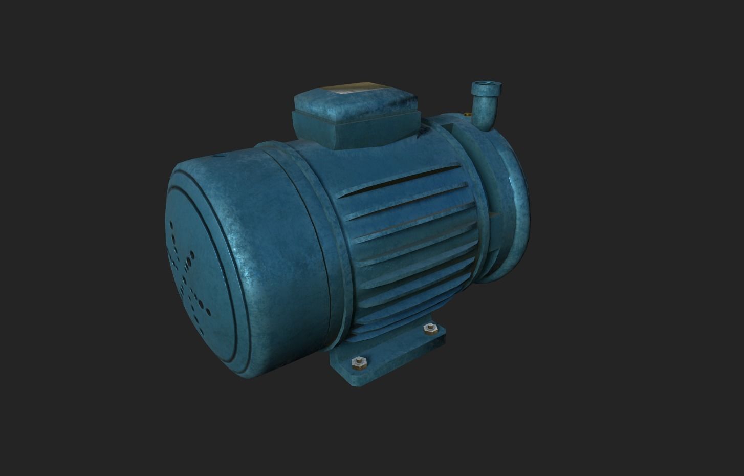 Centrifugal Pump Low-poly 3D model_8