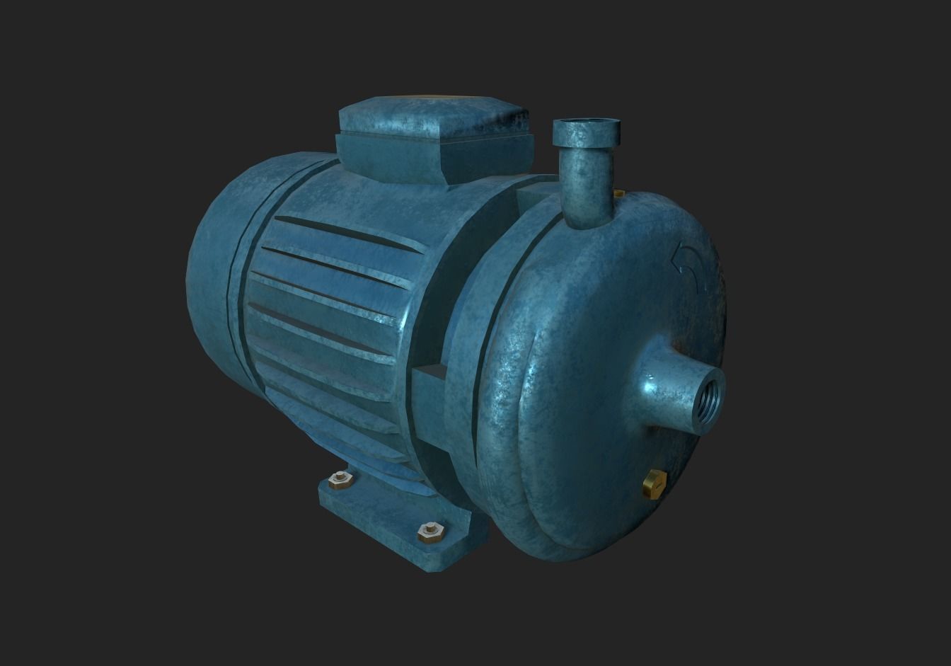 Centrifugal Pump Low-poly 3D model_10