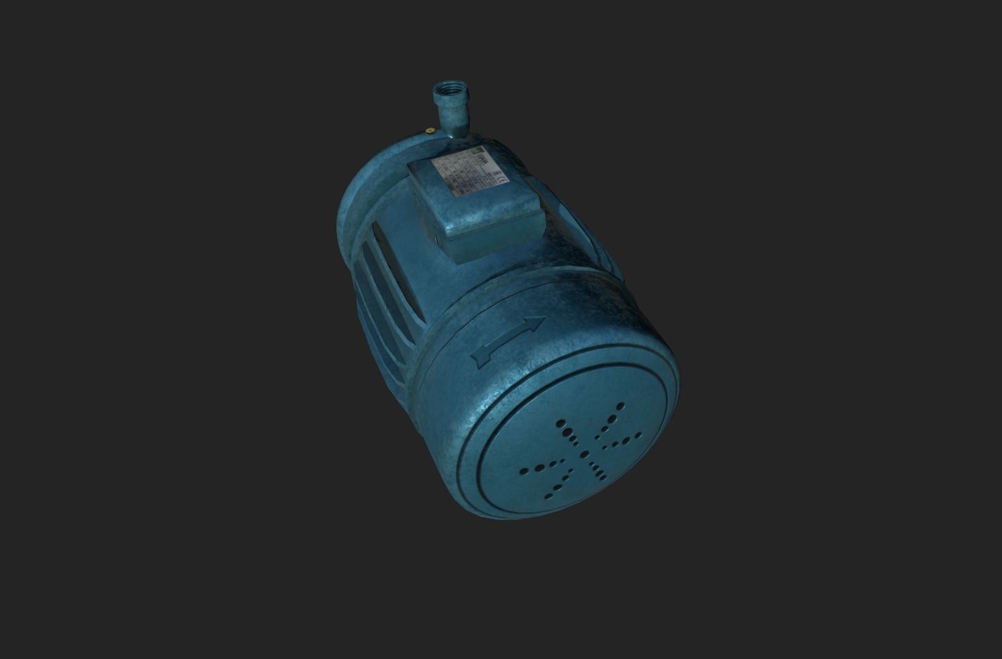 Centrifugal Pump Low-poly 3D model_6