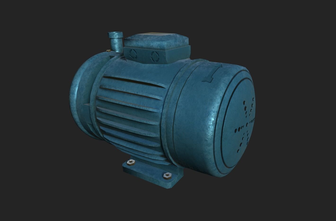 Centrifugal Pump Low-poly 3D model_4