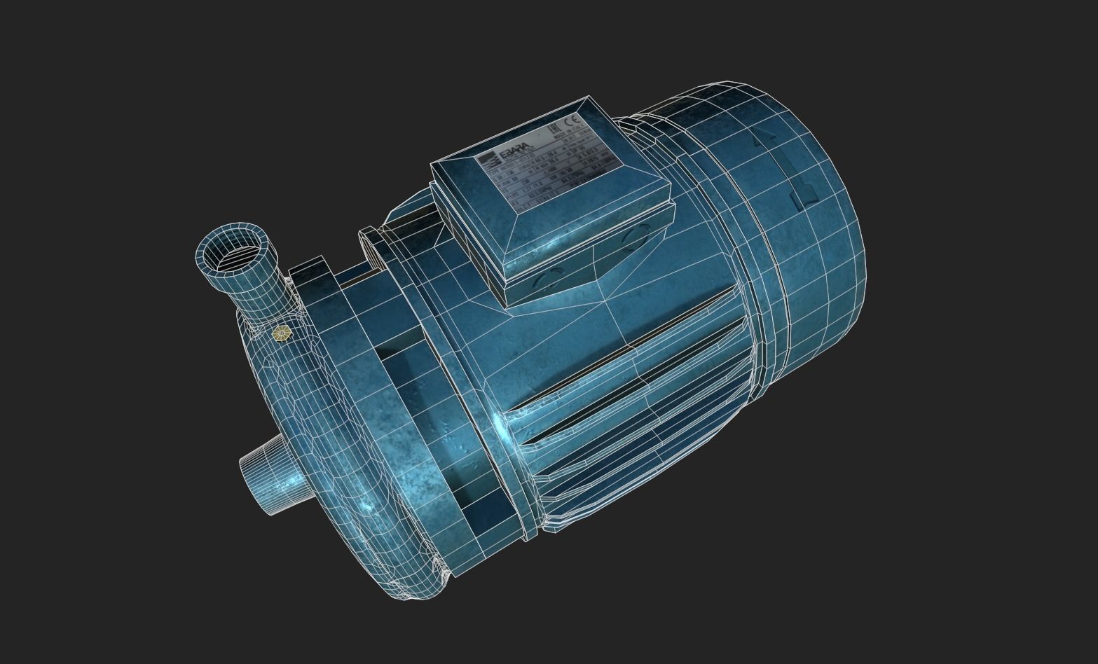 Centrifugal Pump Low-poly 3D model_3