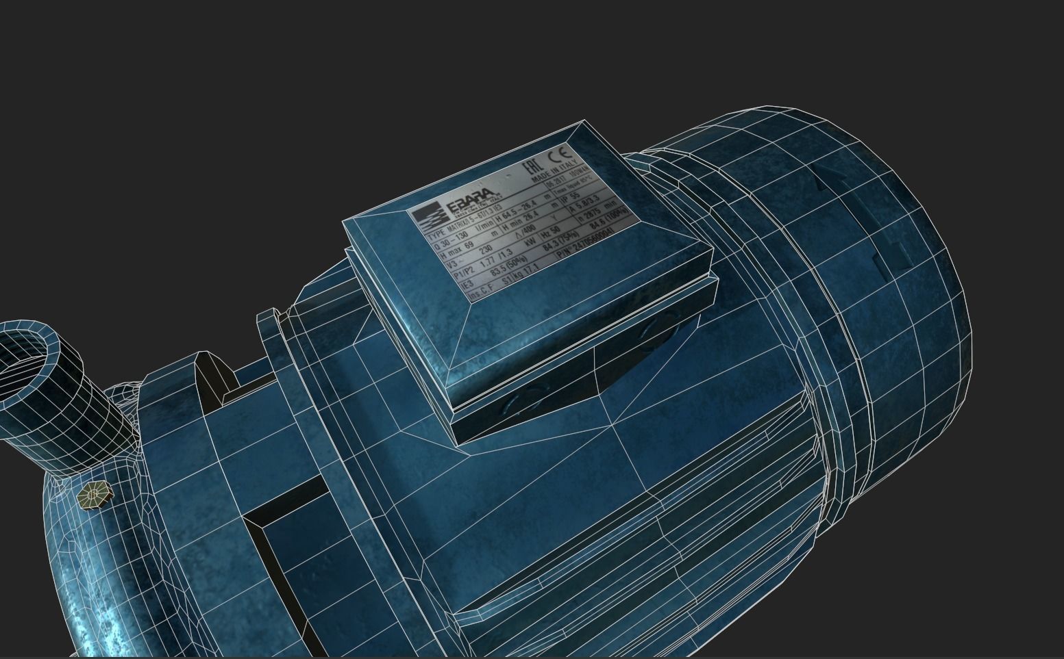 Centrifugal Pump Low-poly 3D model_14