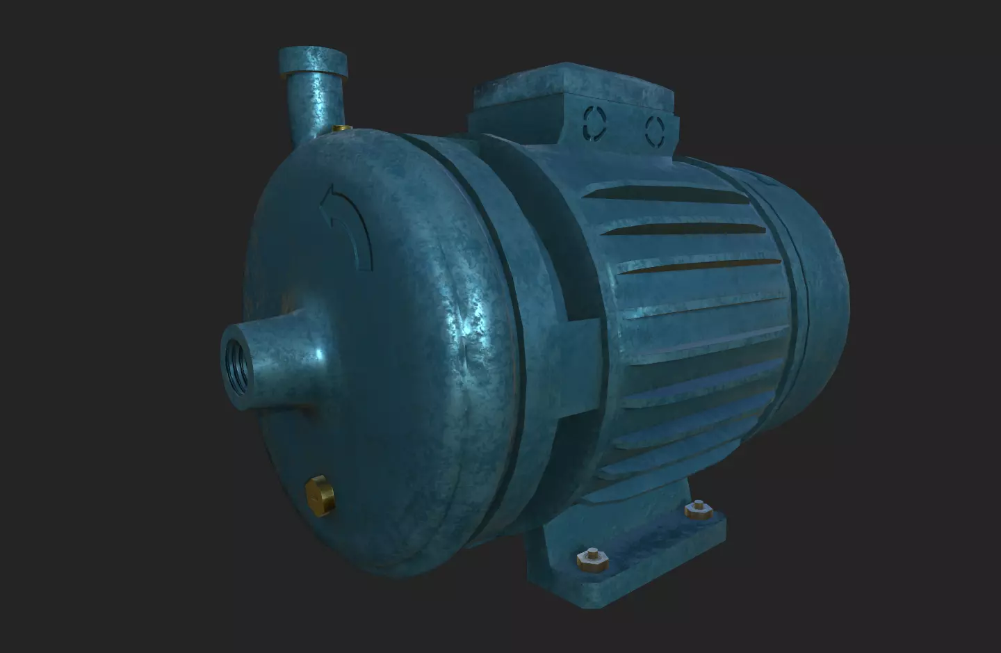 Centrifugal Pump Low-poly 3D model_0