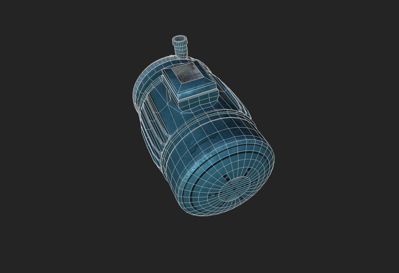 Centrifugal Pump Low-poly 3D model_7