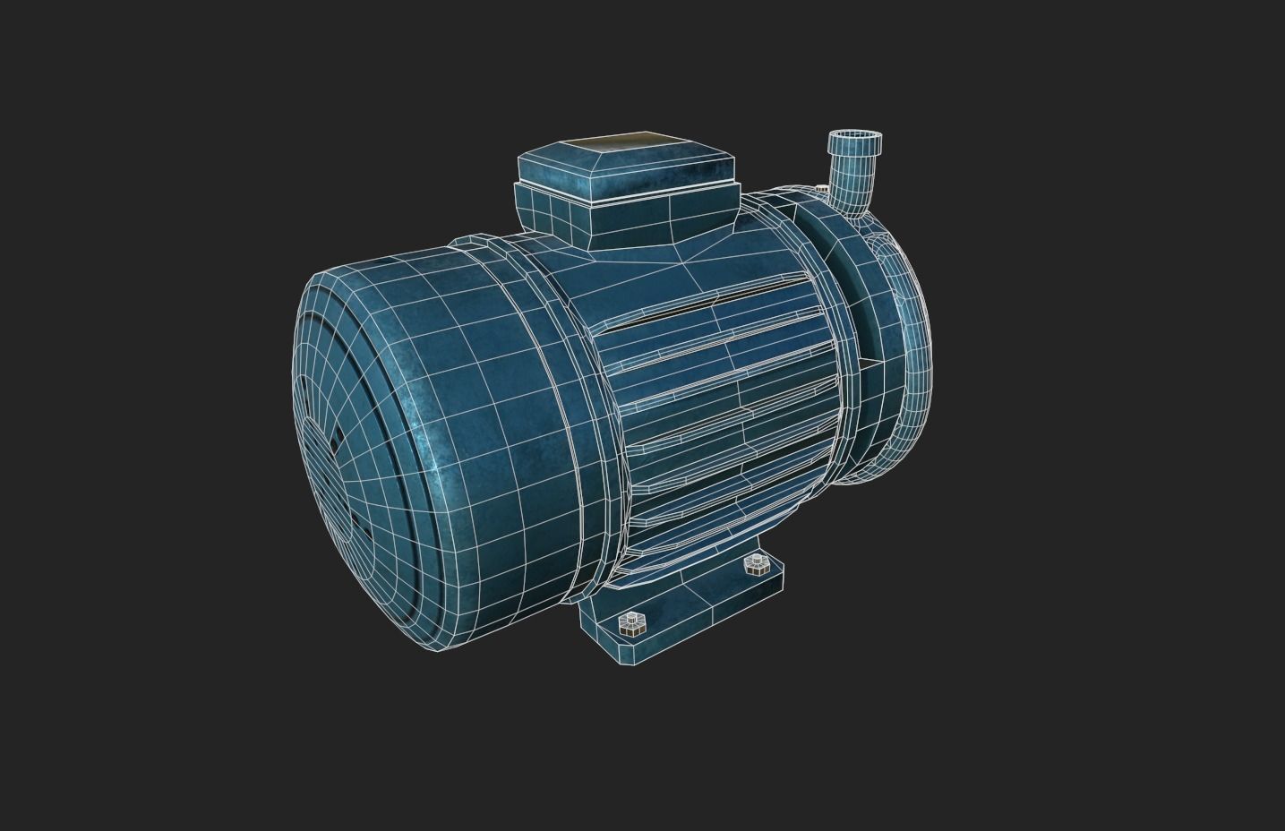 Centrifugal Pump Low-poly 3D model_9