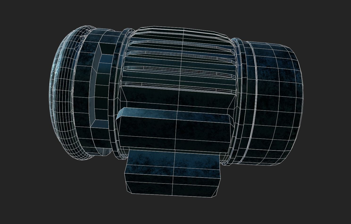 Centrifugal Pump Low-poly 3D model_16