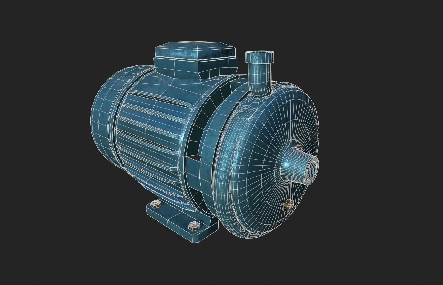 Centrifugal Pump Low-poly 3D model_11