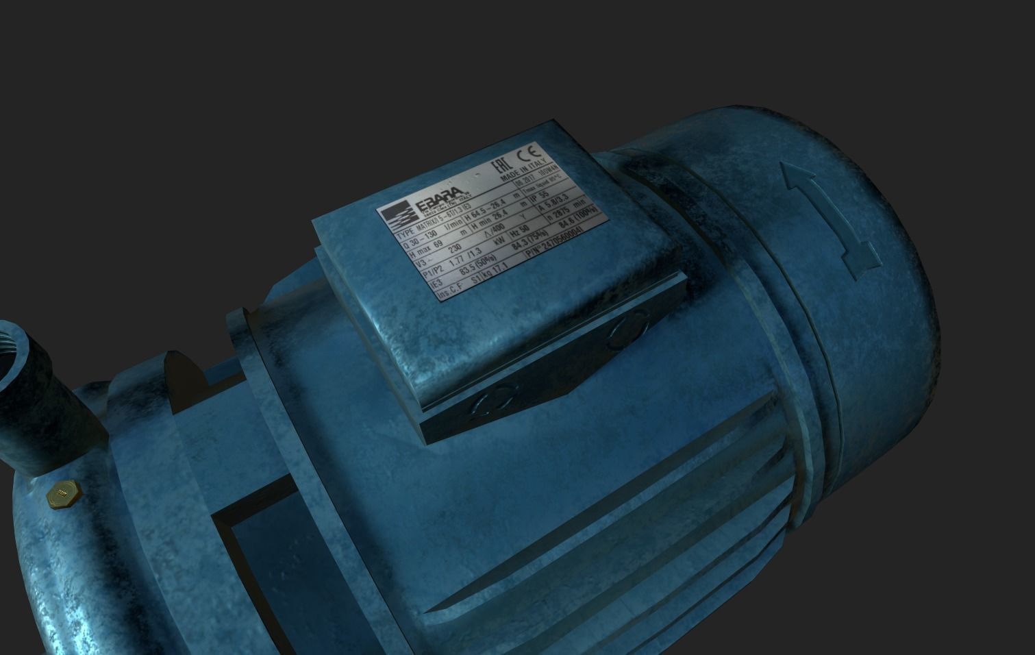 Centrifugal Pump Low-poly 3D model_15