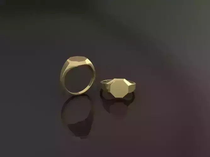 Signet Octagon Ring Band Mix Size 5 6 7 8 9 10