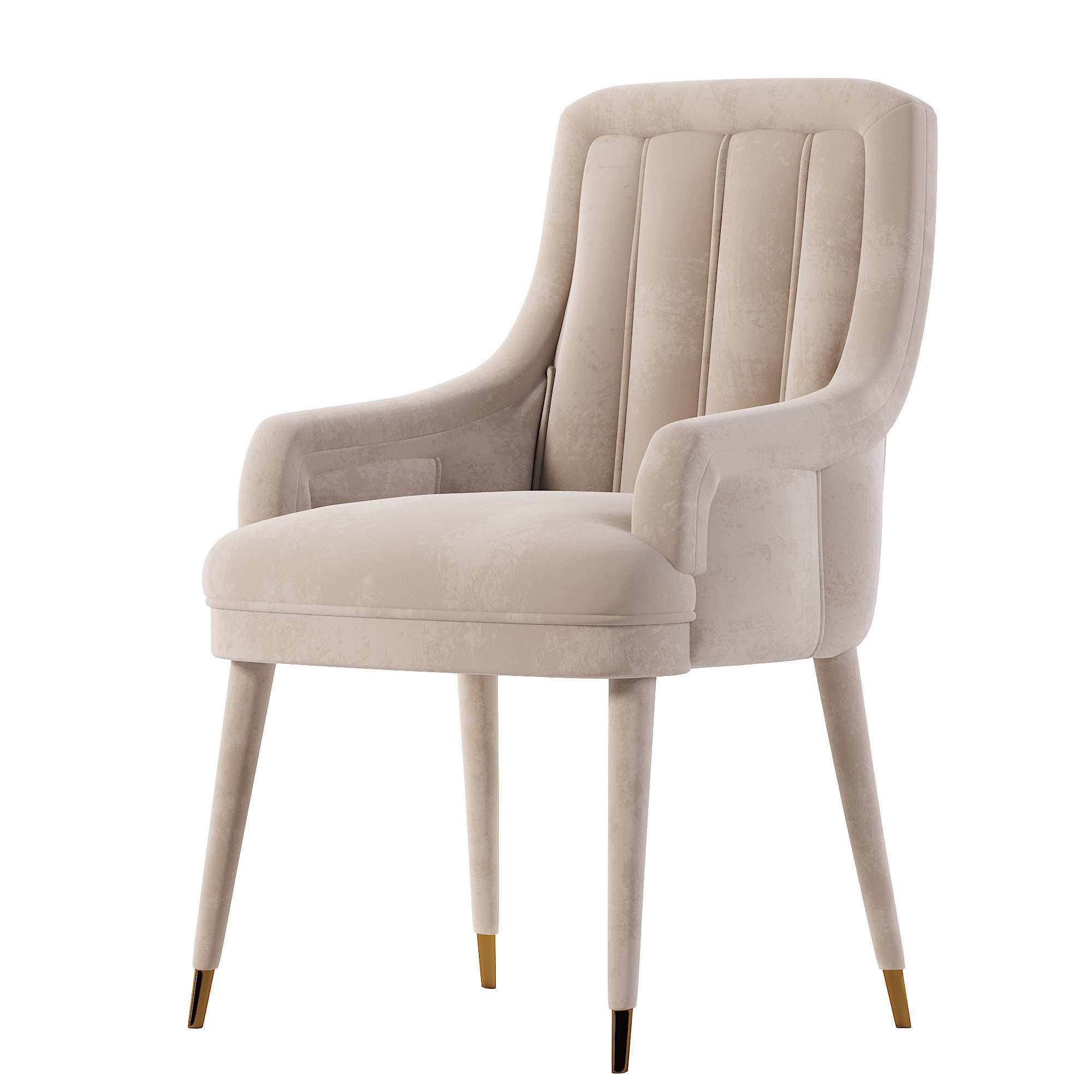 Dining chair Low-poly 3D model_2