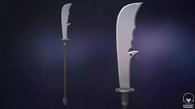 Chinese Long Battle Saber Low-poly 3D model