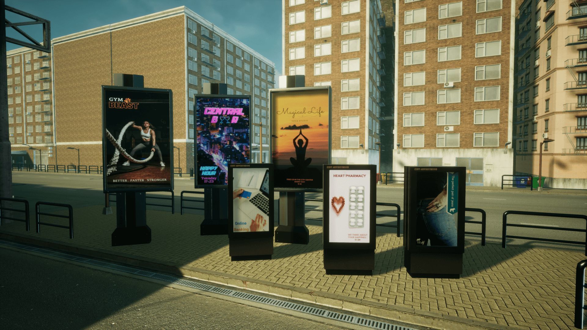 Advertising Panels 5 Unreal Engine Low-poly 3D model_2