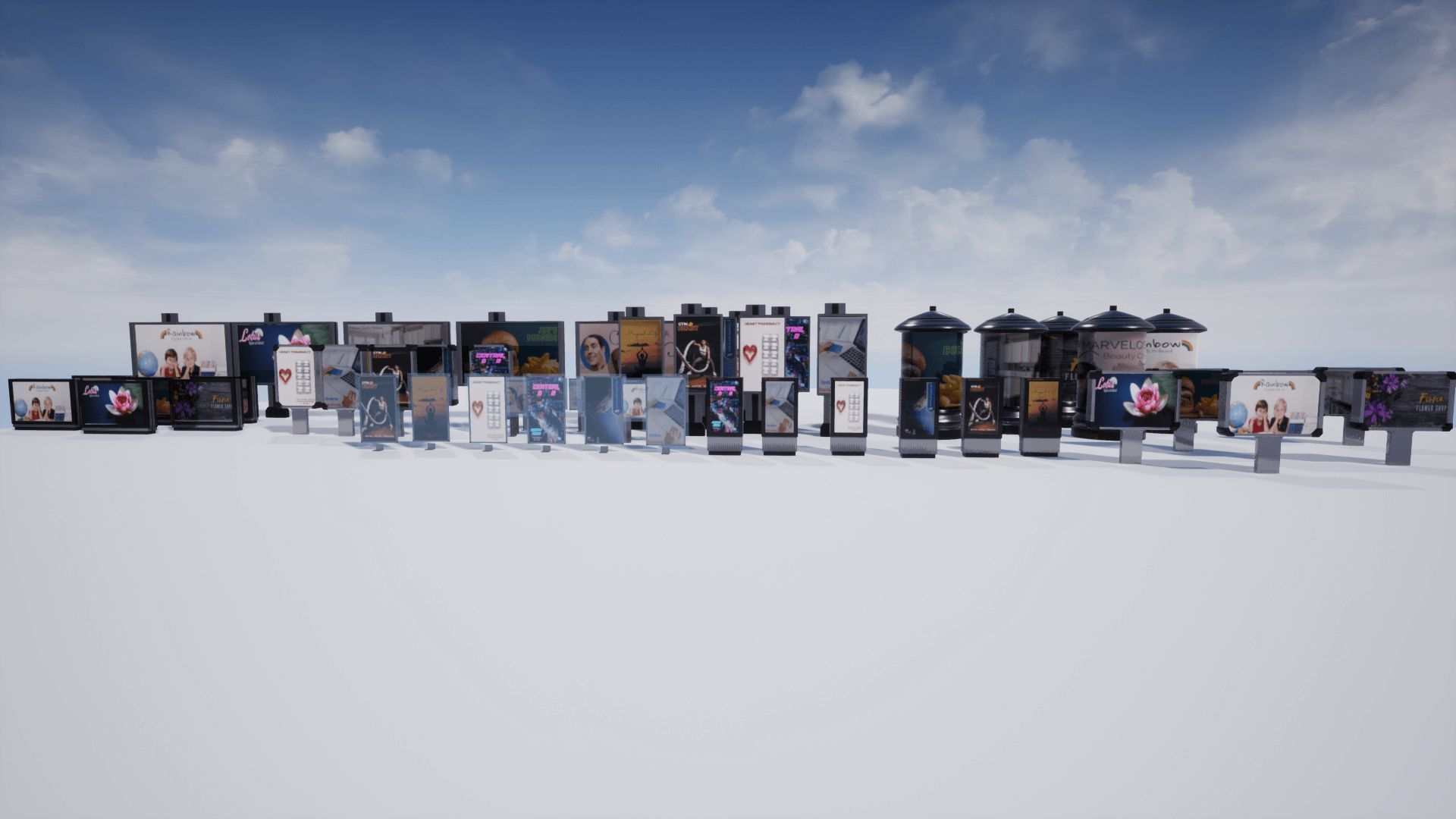 Advertising Panels 5 Unreal Engine Low-poly 3D model_11