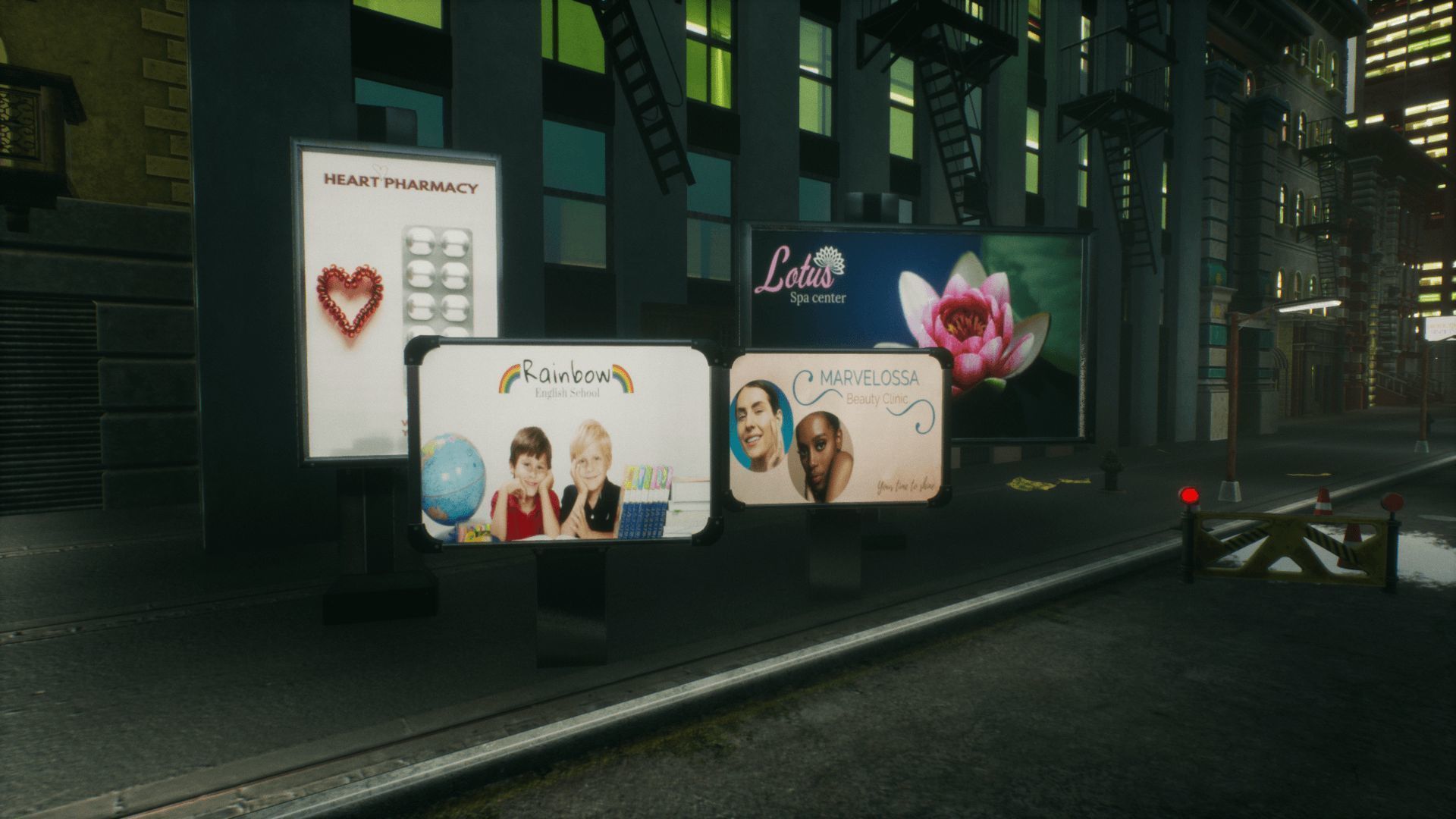 Advertising Panels 5 Unreal Engine Low-poly 3D model_10