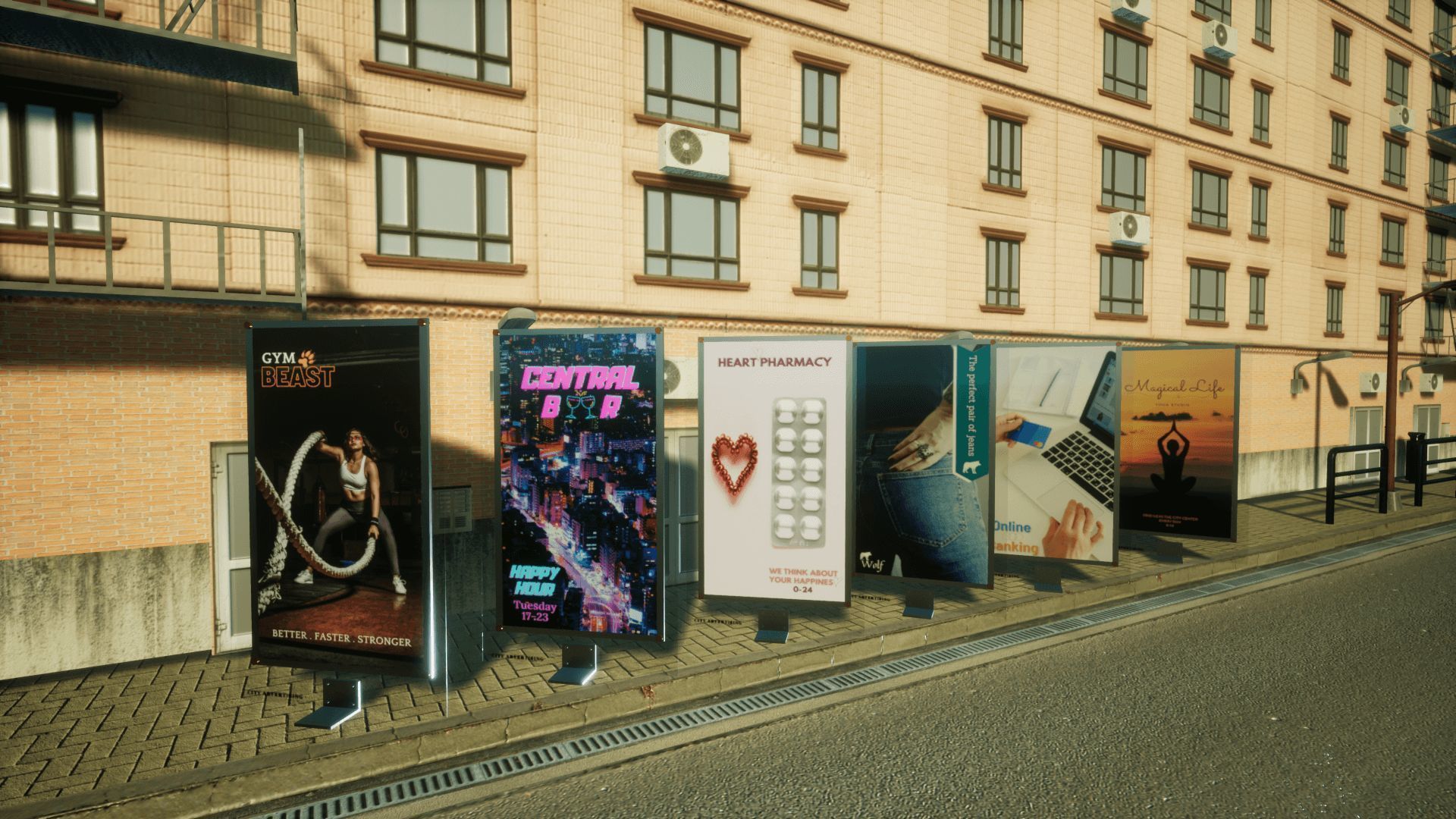 Advertising Panels 5 Unreal Engine Low-poly 3D model_3