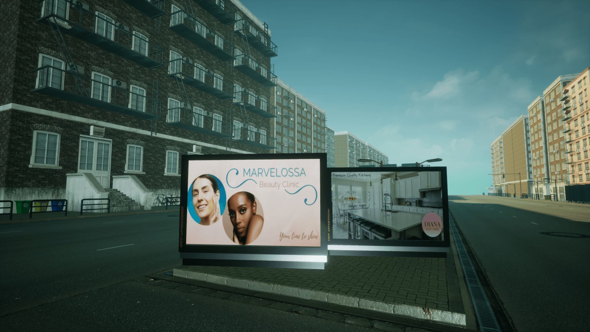 Advertising Panels 5 Unreal Engine Low-poly 3D model_5