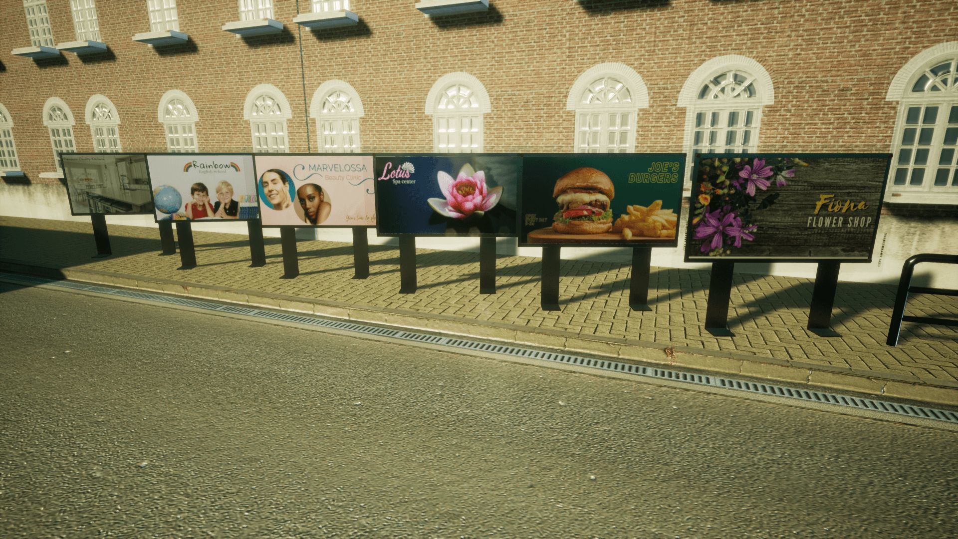 Advertising Panels 5 Unreal Engine Low-poly 3D model_4