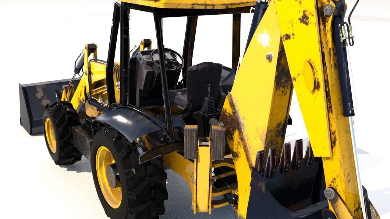 JCB Digger 3D model_3
