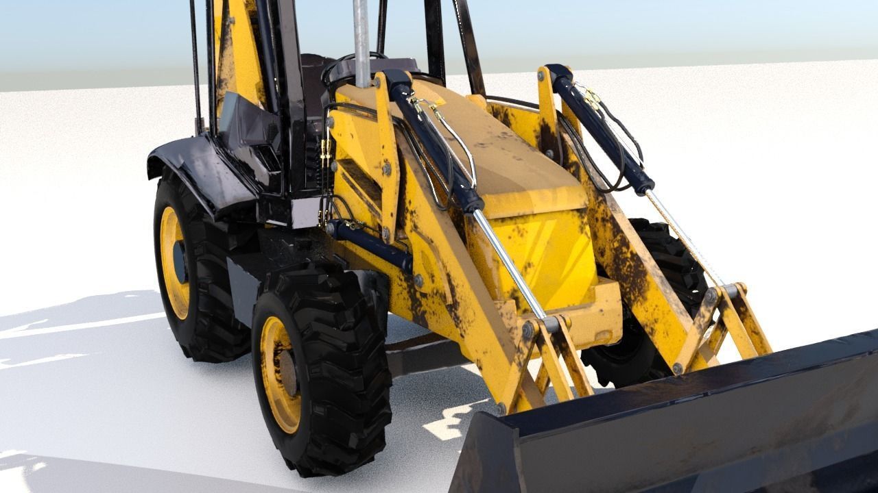 JCB Digger 3D model_5