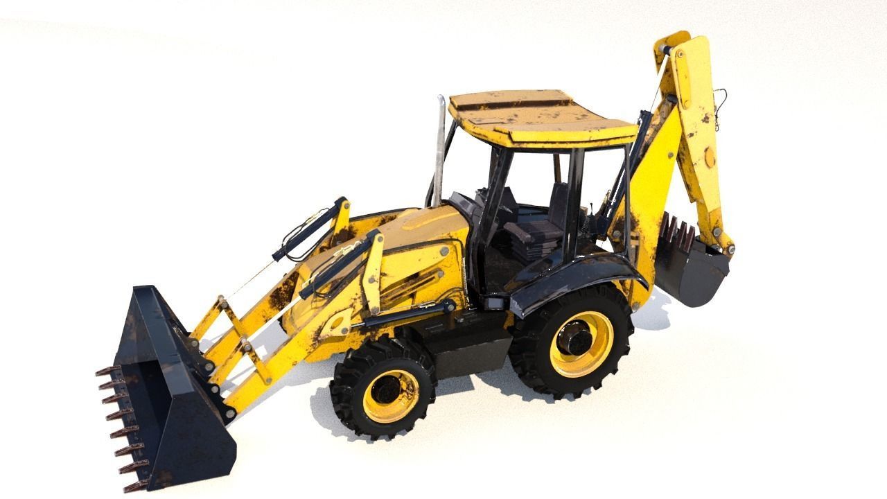 JCB Digger 3D model_2