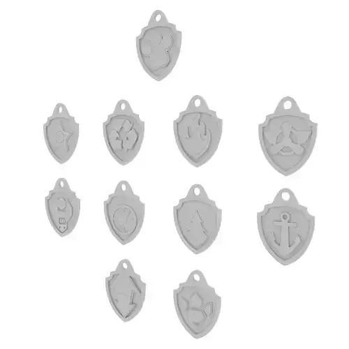 Paw Patrol Key Tags - 3D Printable 3D print model