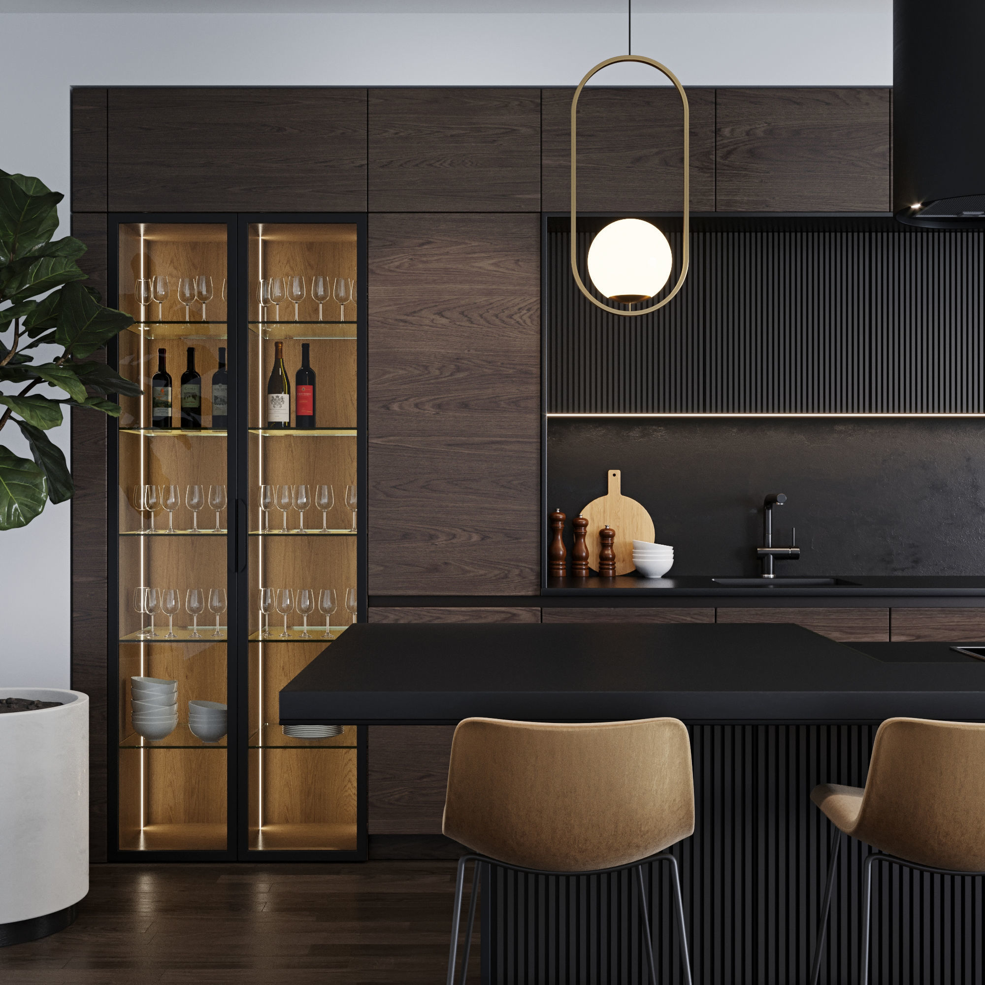 Modern kitchen 7 3D model_6