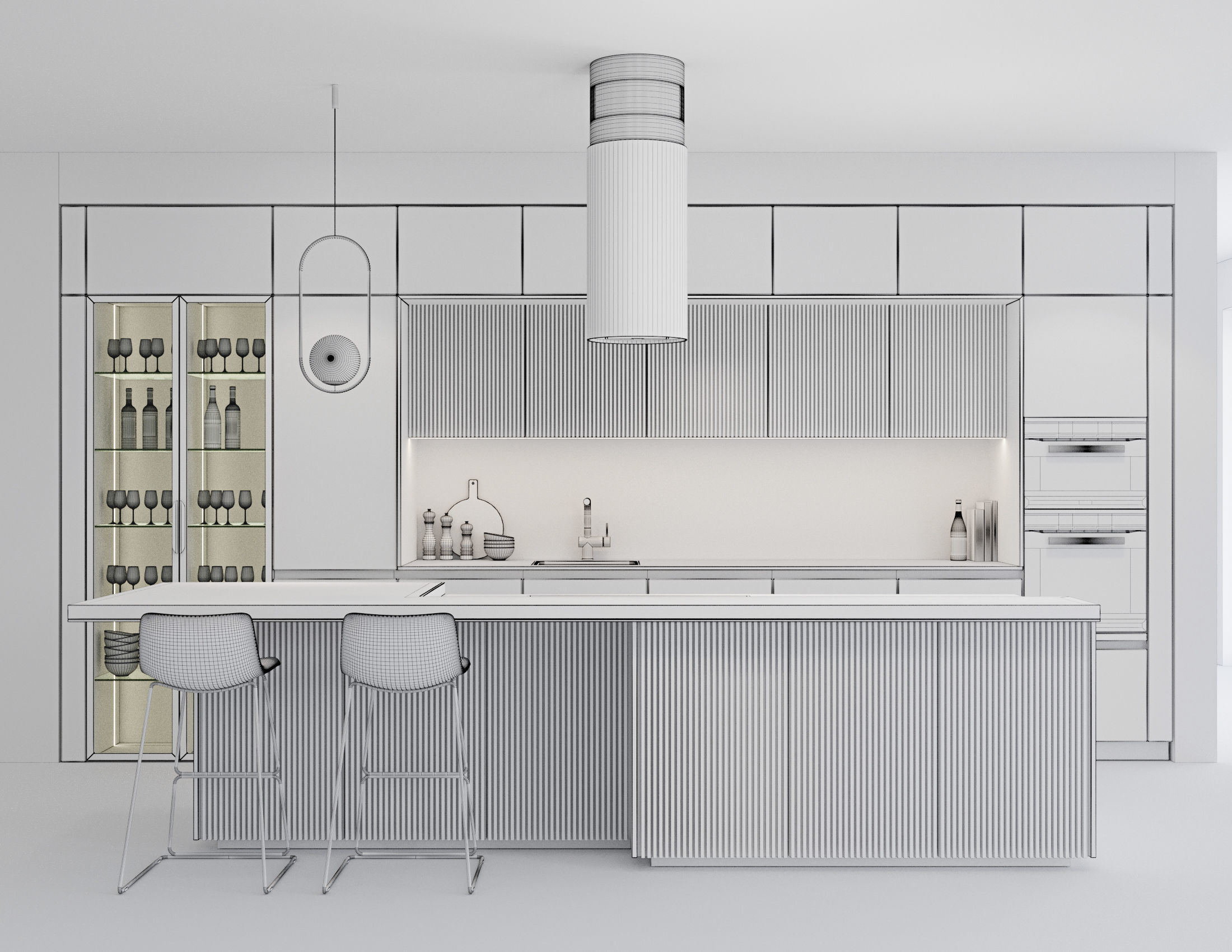 Modern kitchen 7 3D model_13