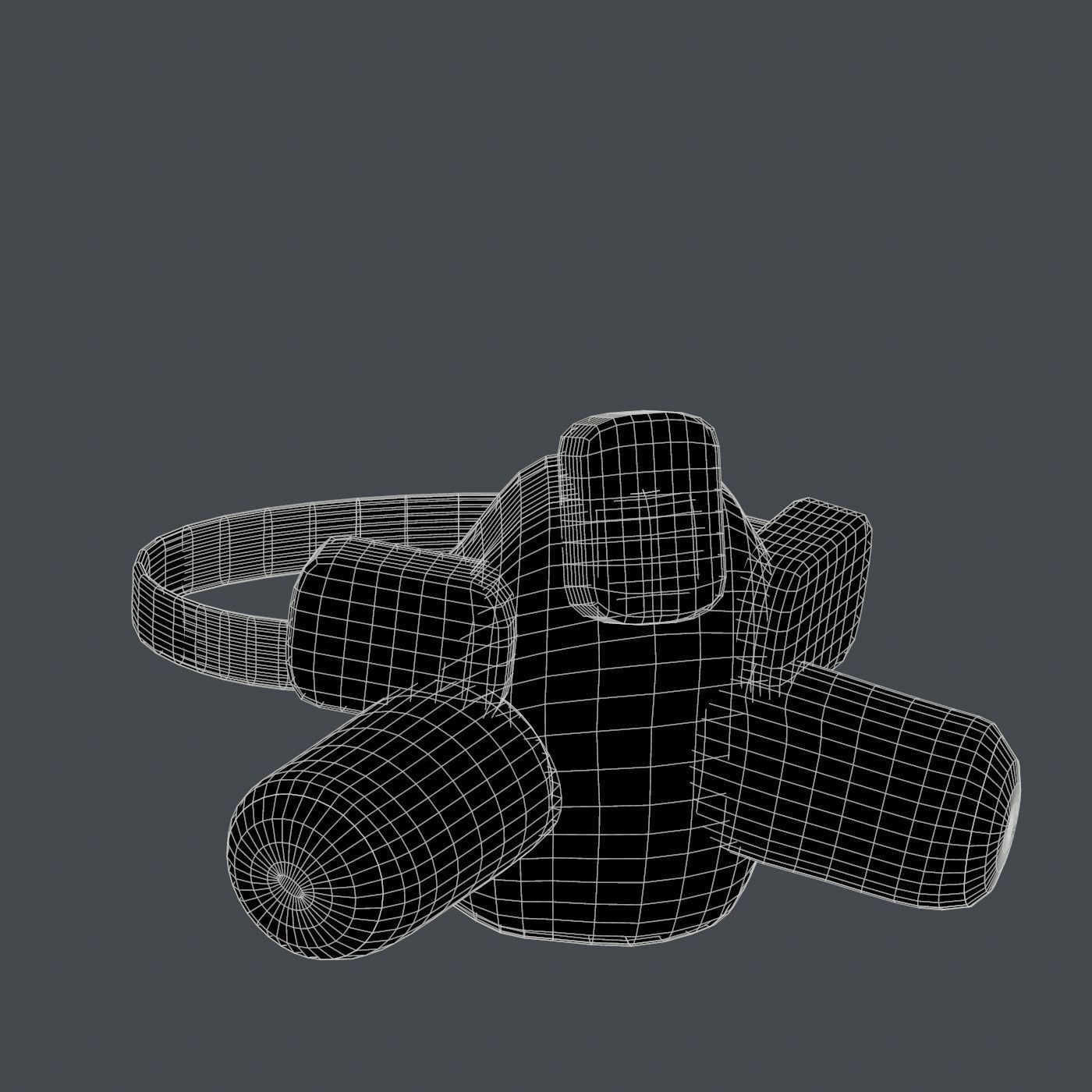 Gas mask helmet 3d model scifi Low-poly Low-poly 3D Low-poly 3D model_7