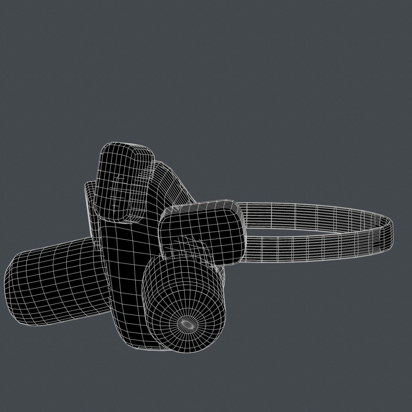 Gas mask helmet 3d model scifi Low-poly Low-poly 3D Low-poly 3D model_6