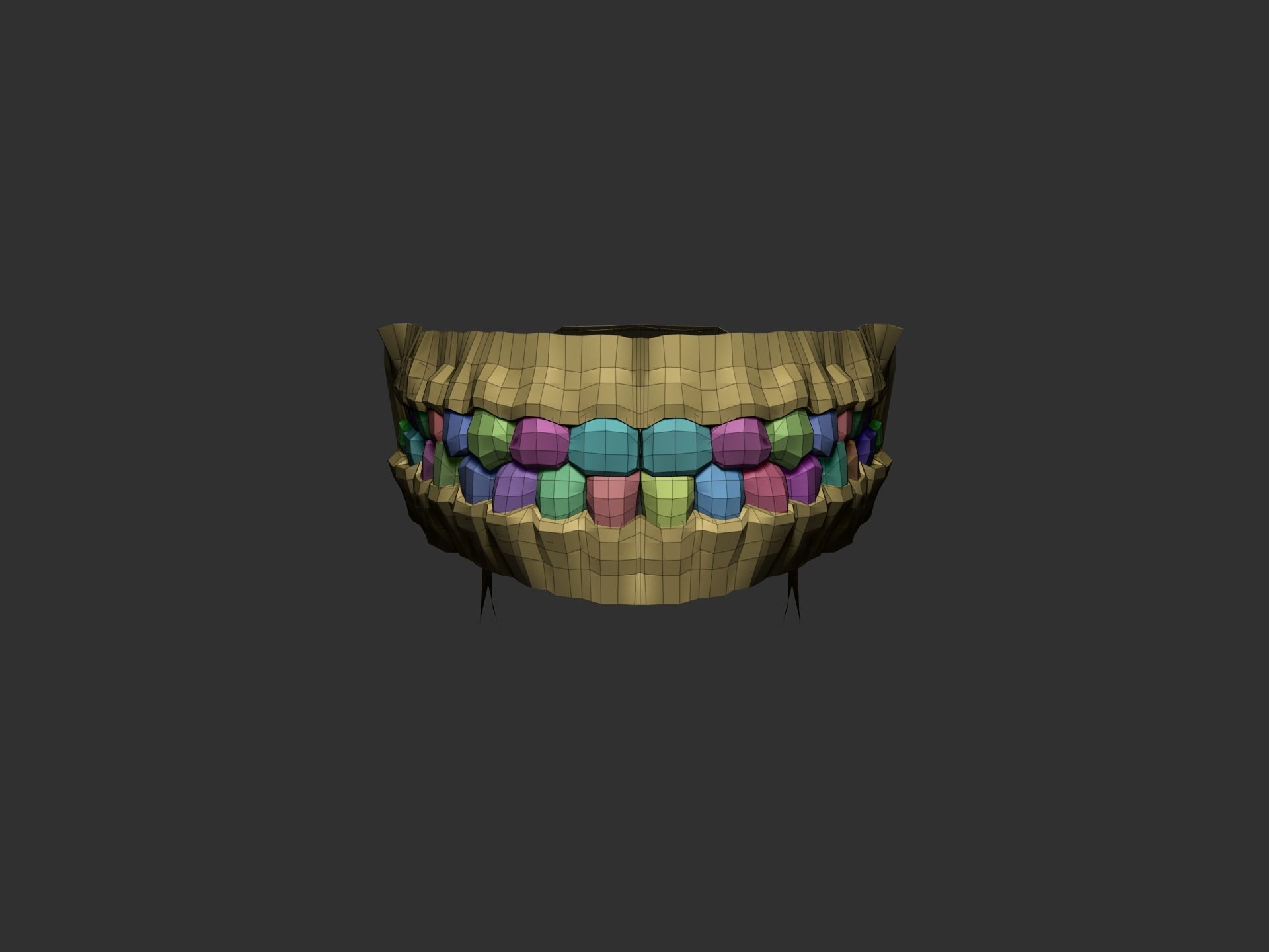 Dentition teeth 3D model_1