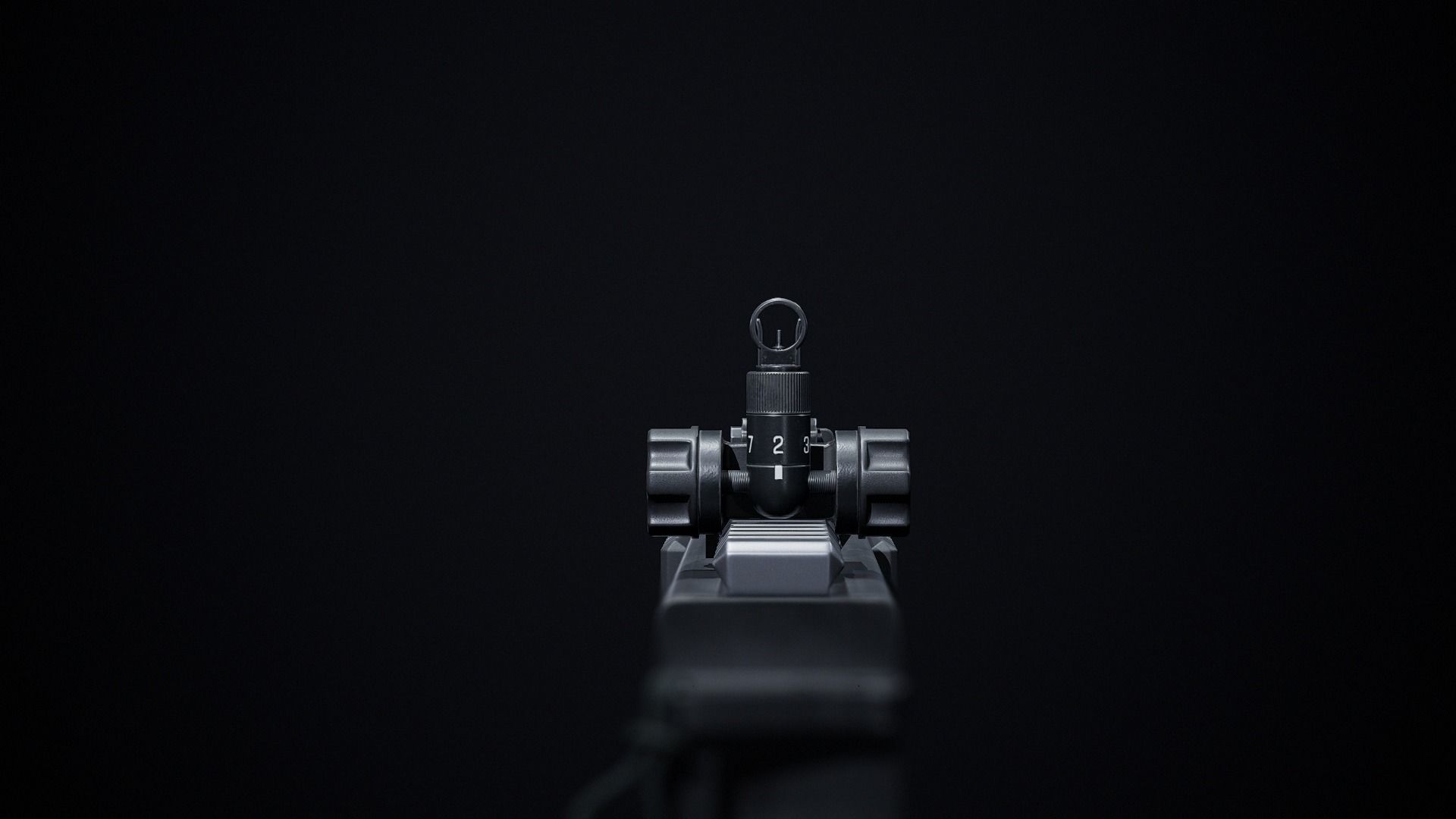 Backup Iron Sight PBR Low-poly 3D model_1