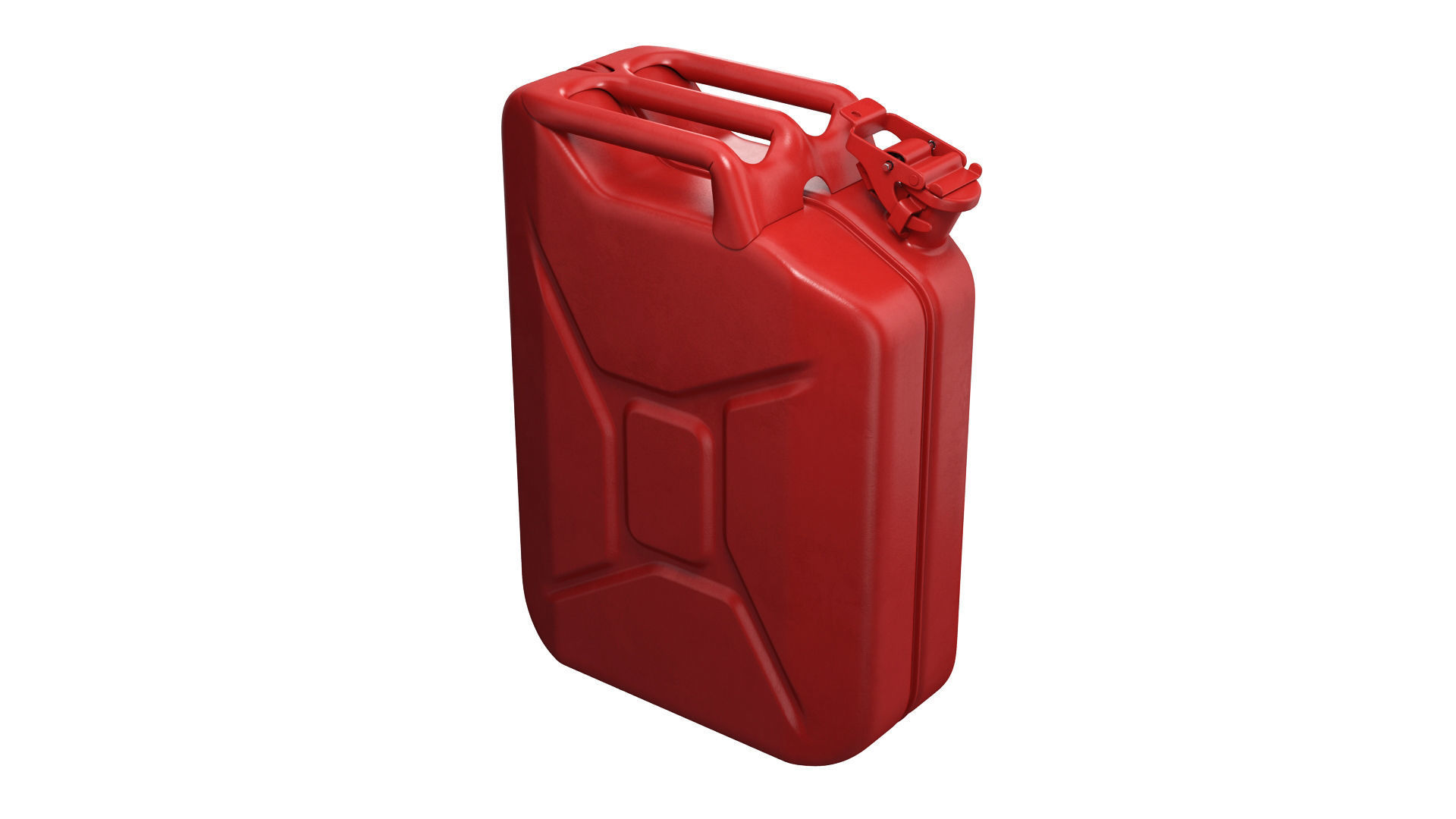 Gasoline canister red Jerry can 3D model_4