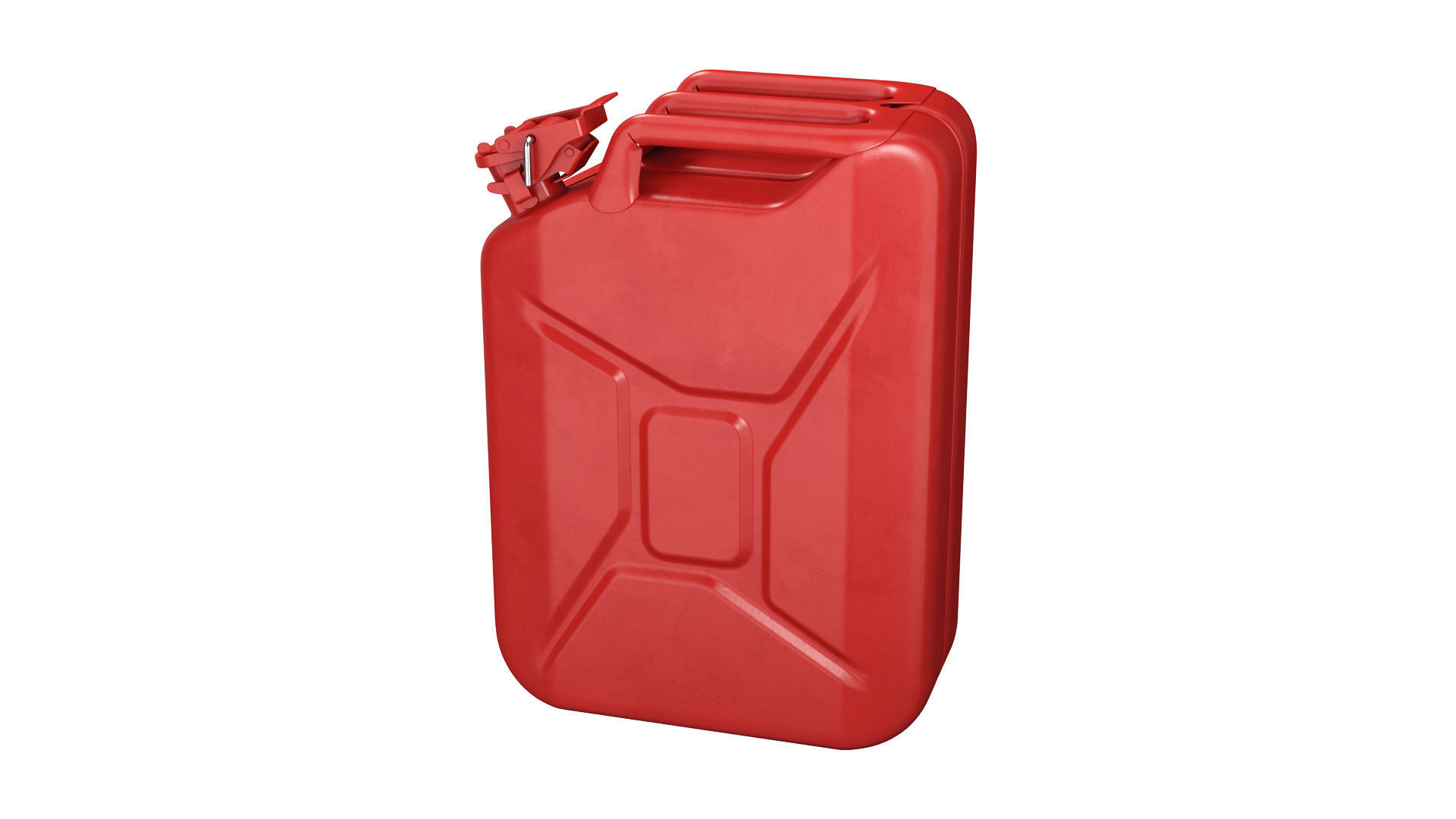 Gasoline canister red Jerry can 3D model_3