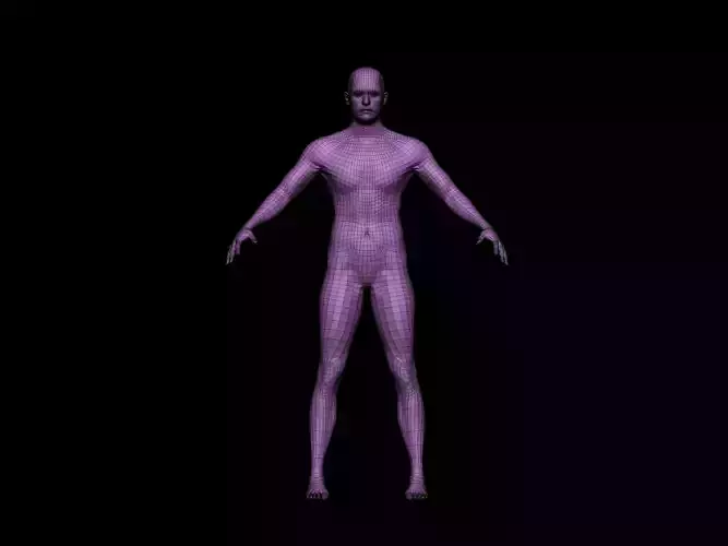 Mesh base caucasian man