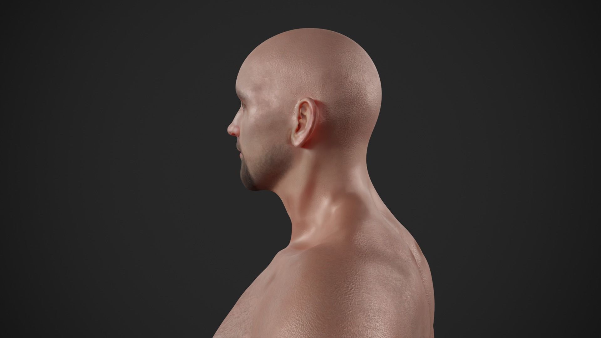 Rigged Textured Male Basemesh Low-poly 3D model_11