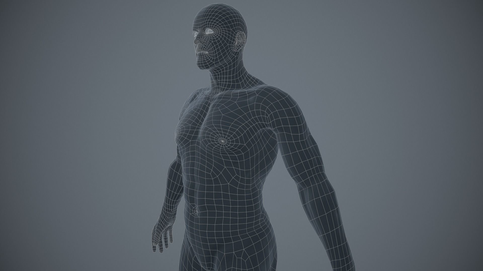 Rigged Textured Male Basemesh Low-poly 3D model_24