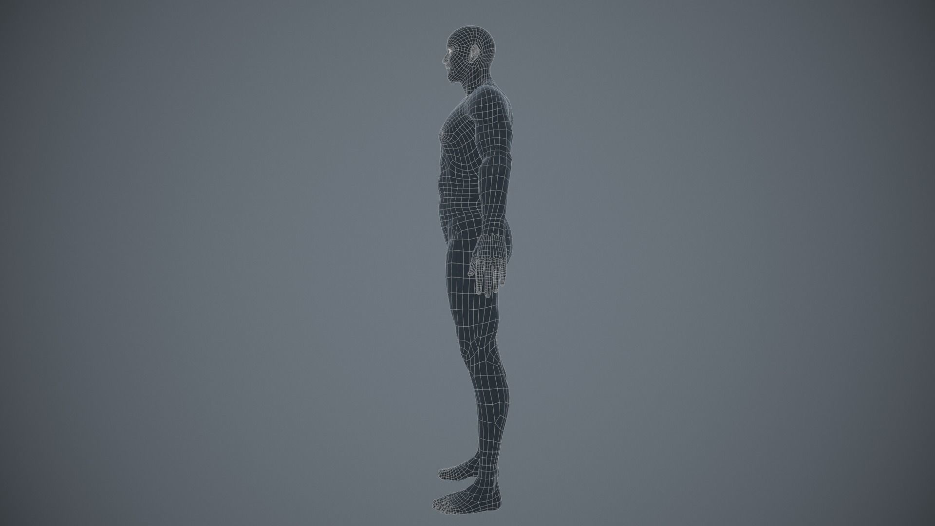 Rigged Textured Male Basemesh Low-poly 3D model_16