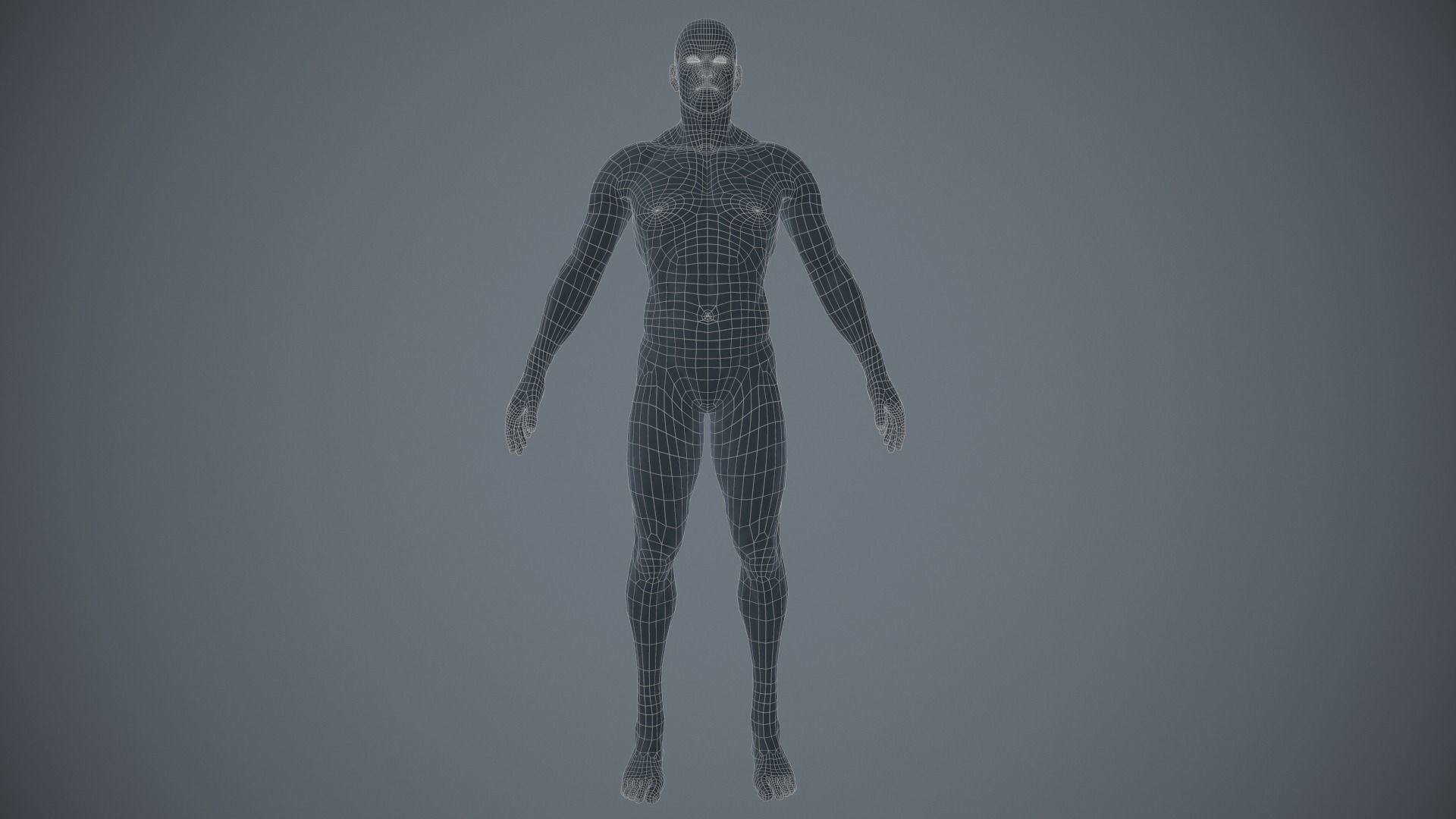 Rigged Textured Male Basemesh Low-poly 3D model_15