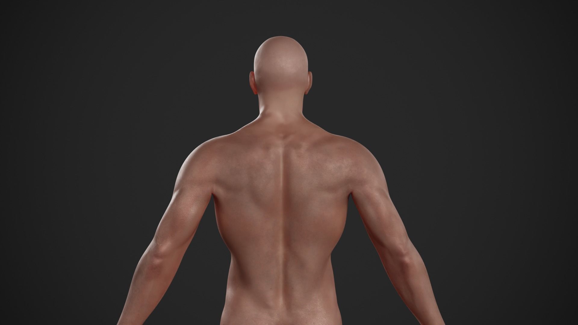 Rigged Textured Male Basemesh Low-poly 3D model_8