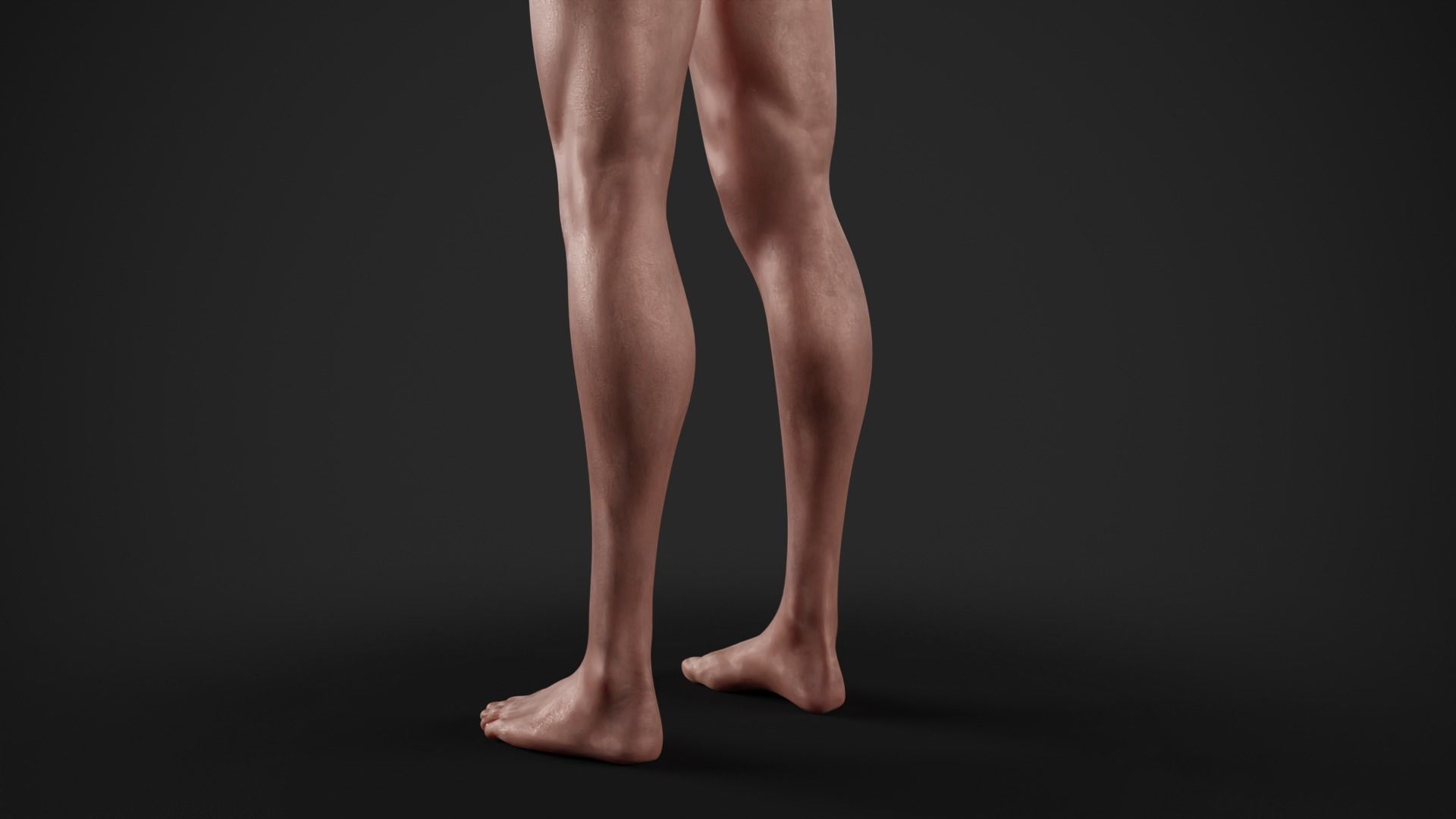 Rigged Textured Male Basemesh Low-poly 3D model_14