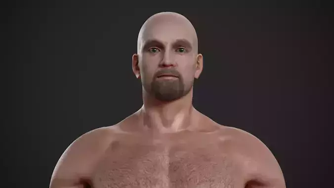 Rigged Textured Male Basemesh Low-poly 3D model
